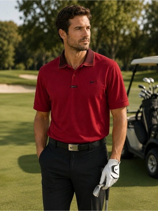 Nike Other - Nike Dri-FIT Men’s Burgundy Red Golf Polo Shirt Swoosh Short Sleeve XXL